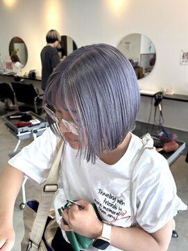 ラック 津田沼(LUCK) シルバーラベンダー/ダブルカラーインナーカラーケアブリーチ