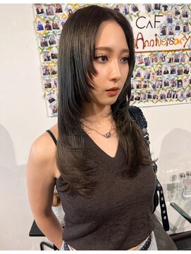 カフ(CAF) CAF松本/オリーブグレージュ/レイヤーカット