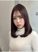 レイヤー/セミロングボブ髪質改善縮毛矯正白髪ぼかしショート