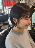 丸みボブ×ボリュームダウンストレート