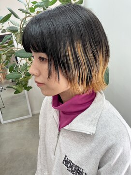 顔周りレイヤーミニボブ