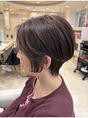 40代50代60代ひし形小顔ショートボブ白髪ぼかしボリュームUP