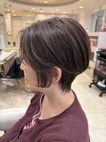 アッシュ 仙川店(Ash) 40代50代60代ひし形小顔ショートボブ白髪ぼかしボリュームUP