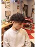 【平日限定】ツイストスパイラルパーマ+フェード+顔剃り+シャンプー 