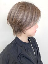 モリオフロムロンドン 原宿本店(morio from London)&nbsp;【morio原宿】ショートウルフ　ハイライトカラー　ミルクティー