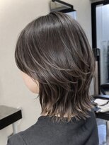 フリック 京都河原町店(FLICK) ★ひし形ショートボブ/くびれショート/グレージュ/ダークブルー