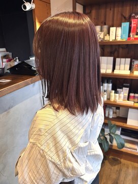 リドルヘアー 石井町店(Riddle HAIR) ブリーチonレッドブラウンカラーレッドブラウン 艶髪 髪質改善