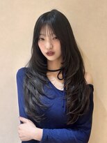 アフロート ディル(AFLOAT D'L)&nbsp; 2wayシースルーバング小顔顔周りレイヤー韓国ヘア20代30代
