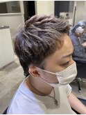 メンズアップバング束感ショート