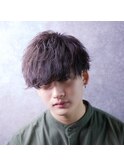 マッシュ 王道 2ブロック 束感 刈り上げ ナチュラル 