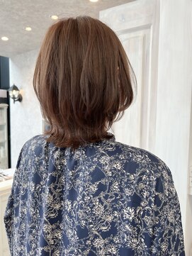 キャアリー(Caary) 福山市美容室Caary人気 透明感ナチュラルベージュ・ウルフヘア