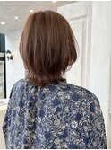 福山市美容室Caary人気 透明感ナチュラルベージュ・ウルフヘア