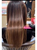ハイライト + 髪質改善カラー METEO