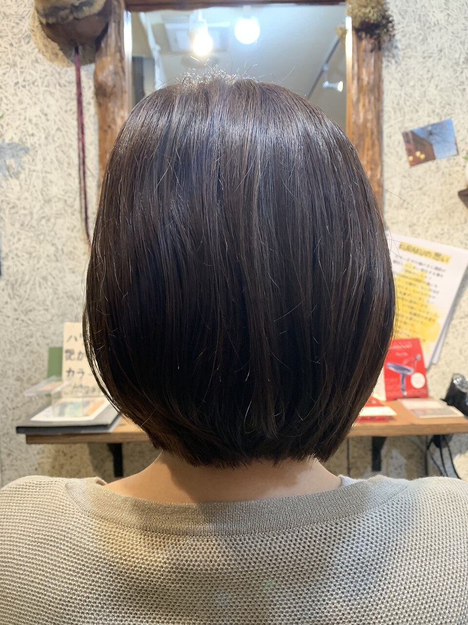ストレート ボブ ショートA667 ミニボブ 黒髪 ストレート ナチュラル×GRAFF hair×本田 重人