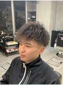 メンズツーブロックパーマソフトツイストスパイラルF
