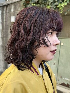 ナループロアオハナ(Nalu pu loa ohana) レッドブラウン/ボルドー/パーマ/ボブパーマ/くるくるパーマ