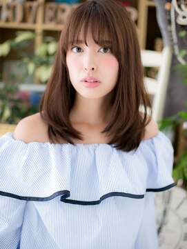 カバーヘア ブリス 戸田公園西口店(COVER HAIR bliss) オリーブグレージュ斜めバングワンカールh2戸田公園20代30代40代