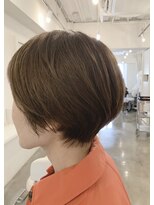 キミドリ(KIMIDORI) 小顔ひし形ショートボブ50代【恵比寿KIMIDORI】