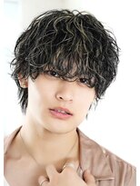 オーシャントーキョー 心斎橋(OCEAN TOKYO WEST)&nbsp;波巻きハイライトマッシュウルフツーブロックツイスパ