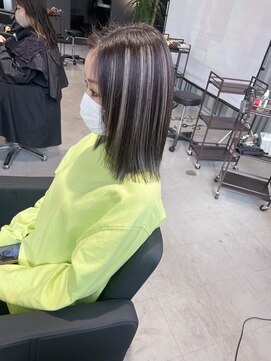 キング(K!ng) ハイライトカラーミルクティーベージュケアブリーチダブルカラー