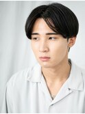 30代40代かき上げ黒髪ビジネスフェザーマッシュe仙台