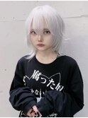 ホワイトカラー/ハイトーン/ウルフカット/髪質改善