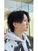 「マッシュウルフ」×「波巻きパーマ」