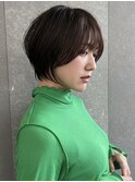 ミニウルフレイヤーカット顔周り前髪韓国ショートボブ/横浜