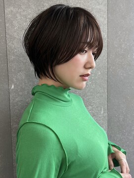 ロンドアジュール 横浜(Lond azur) ミニウルフレイヤーカット顔周り前髪韓国ショートボブ/横浜