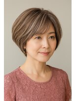 ハーツ(Heart's)&nbsp;白髪ぼかし似合わせ大人ショート30代40代50代60代◎