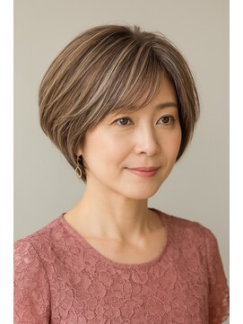 ハーツ(Heart's) 白髪ぼかし似合わせ大人ショート30代40代50代60代◎