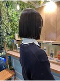 くすみベージュ/ボブ/前髪/レイヤー/髪質改善/縮毛矯正/大宮