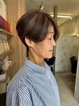 ハンサムショート&コントラストハイライト