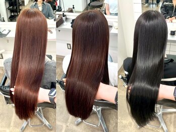 エンヴィ(ENV)の写真/ツヤ感UPの縮毛矯正☆気になるクセ、うねりや広がりを抑えてナチュラルなストレートに♪