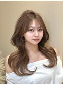 暗めカラー/韓国風巻き/レイヤーカット/髪質改善/縮毛矯正/池袋