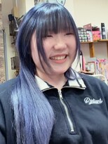 ヨシユキコンディショニング 縮毛矯正+髪質改善+ダブルカラー(ブルーアッシュ)