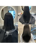 リュストル 町田(LUSTRE) シールエクステで作るナチュラルロング×インナーカラー