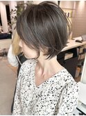 大人ショートボブ　丸みくびれかっと