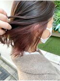 【神戸三宮】切りっぱなしボブ×インナーカラー