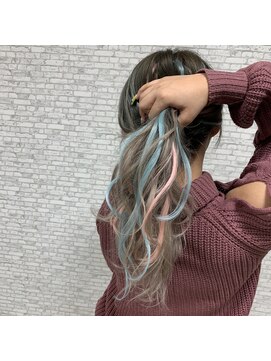 ホワイト(WHITE) [WHITE  RYOTA]シールエクステ＋パステルピンク、ブルー