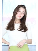 30代・40代・50代ミルクティーベージュ×レイヤーセミ