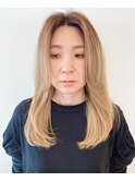 似合わせカット/重めスタイル/ミルクティーベージュ/函館