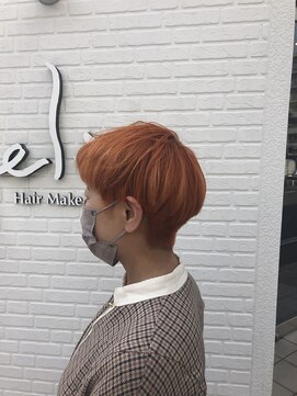 美容室 エリ(eli) マッシュスタイルのオレンジカラー