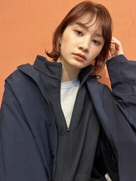 ウェルク(welc) オレンジベージュ×顔周りレイヤー