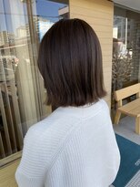 オーガニックエコ 川越(organic+eco)&nbsp;切りっぱなしボブ×オリーブベージュ