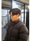 波巻きハイライトアップバングツーブロックマッシュ