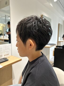 ソイクフ 四条大宮店(SOY-KUFU) 【soy-kufu】MEN'S HAIRアッシュブラックマッシュパーマ