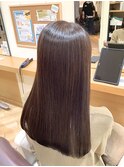 髪質改善カラー/ナチュラルブラウン/セミロング