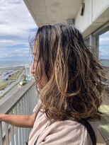 アンツ サザンリゾート 茅ヶ崎店(ANT'S Southern Resort)&nbsp;前髪/アンブレラカラー/こなれミディ/イメチェン/ウェーブパーマ