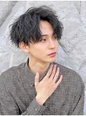 【大人の色気】センターパート